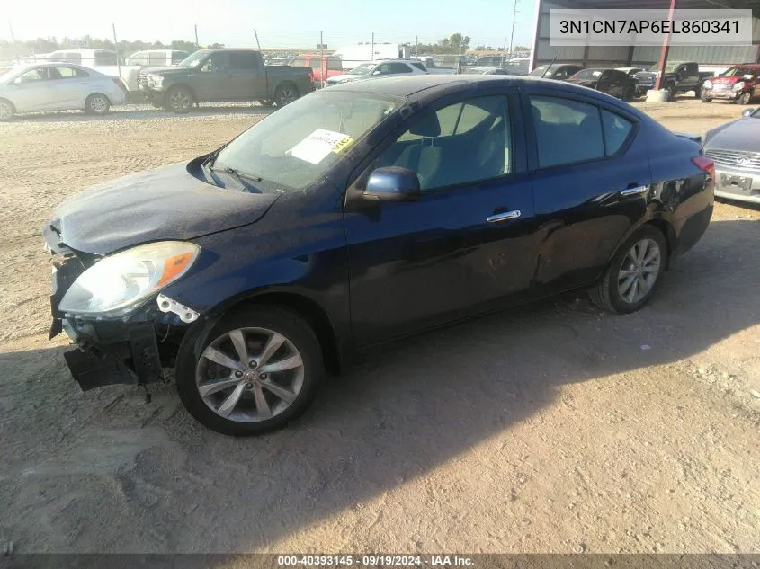 2014 Nissan Versa 1.6 Sl VIN: 3N1CN7AP6EL860341 Lot: 40393145