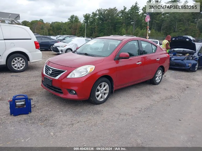 3N1CN7AP3EL853265 2014 Nissan Versa 1.6 Sv