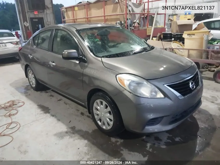 2014 Nissan Versa 1.6 Sv VIN: 3N1CN7APXEL821137 Lot: 40421247