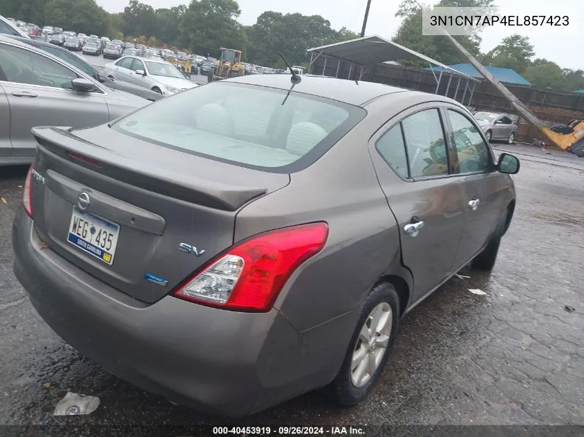 3N1CN7AP4EL857423 2014 Nissan Versa 1.6 Sv