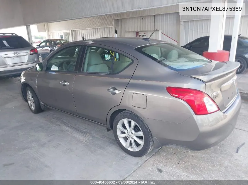 2014 Nissan Versa S/S Plus/Sv/Sl VIN: 3N1CN7APXEL875389 Lot: 40456632