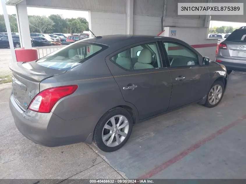 2014 Nissan Versa S/S Plus/Sv/Sl VIN: 3N1CN7APXEL875389 Lot: 40456632