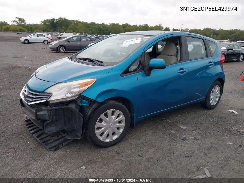 2014 Nissan Versa Note S/S Plus/Sv/Sl VIN: 3N1CE2CP5EL429974 Lot: 40478499