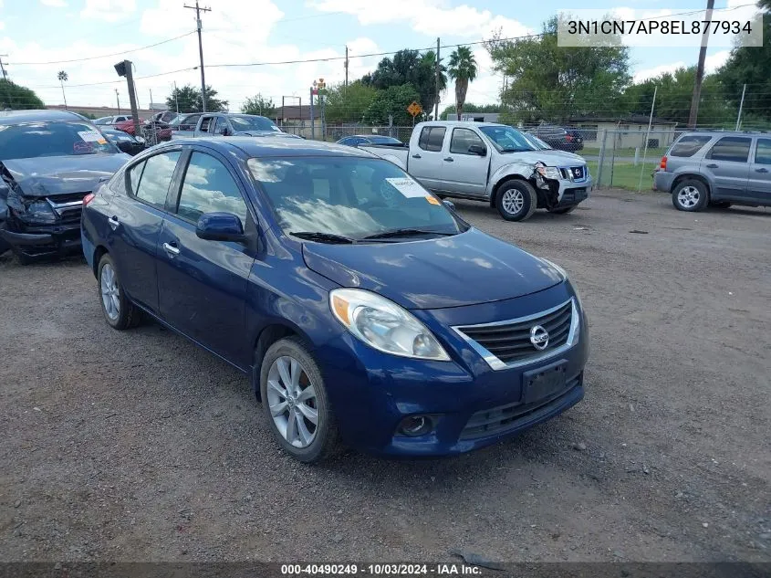 2014 Nissan Versa 1.6 Sl VIN: 3N1CN7AP8EL877934 Lot: 40490249