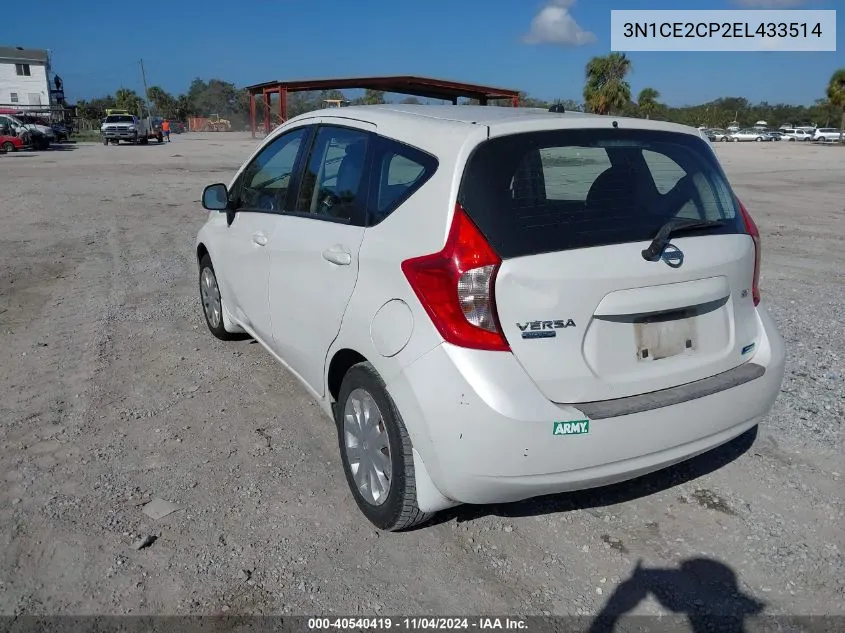 2014 Nissan Versa Note Sv VIN: 3N1CE2CP2EL433514 Lot: 40540419