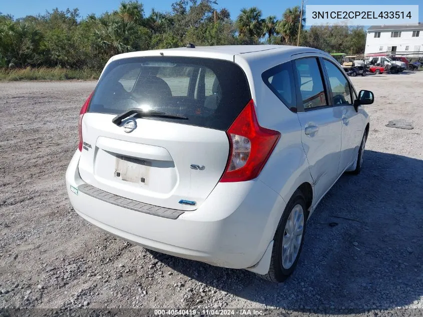 2014 Nissan Versa Note Sv VIN: 3N1CE2CP2EL433514 Lot: 40540419