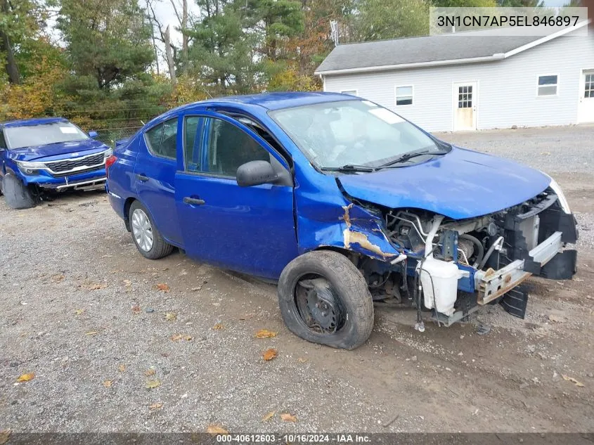 3N1CN7AP5EL846897 2014 Nissan Versa 1.6 S+