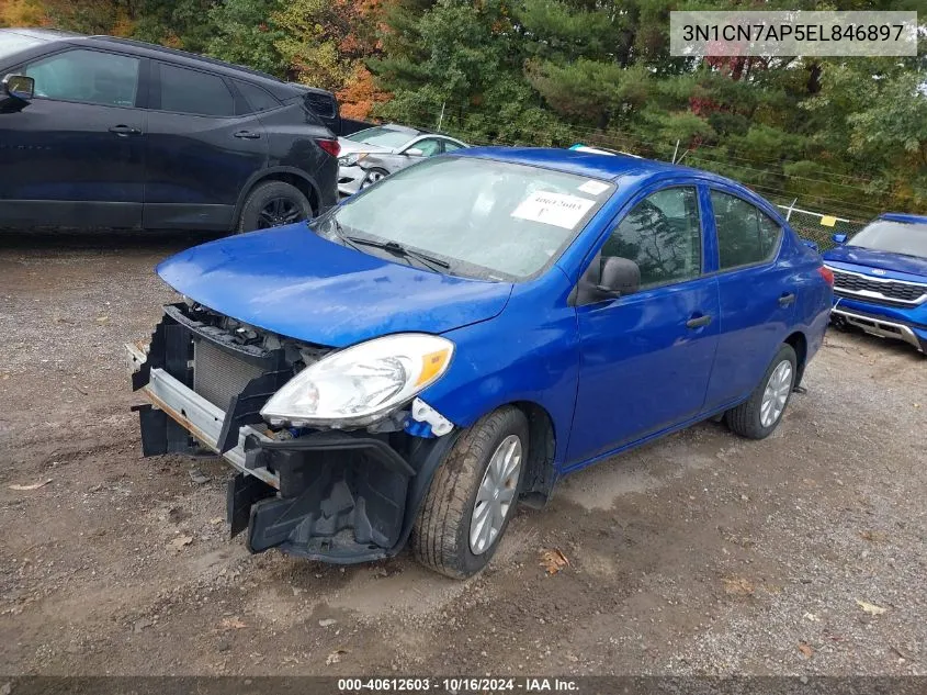 3N1CN7AP5EL846897 2014 Nissan Versa 1.6 S+