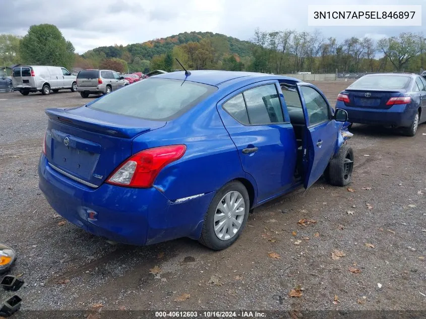 3N1CN7AP5EL846897 2014 Nissan Versa 1.6 S+