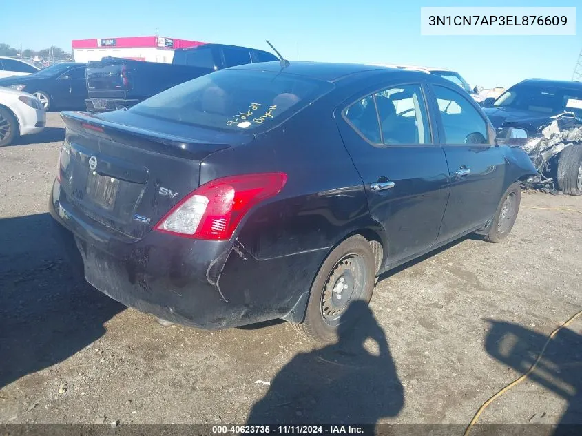 2014 Nissan Versa S/S Plus/Sv/Sl VIN: 3N1CN7AP3EL876609 Lot: 40623735