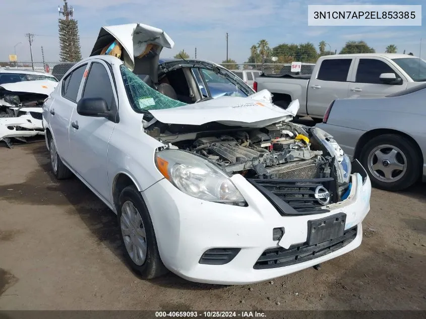 3N1CN7AP2EL853385 2014 Nissan Versa 1.6 S