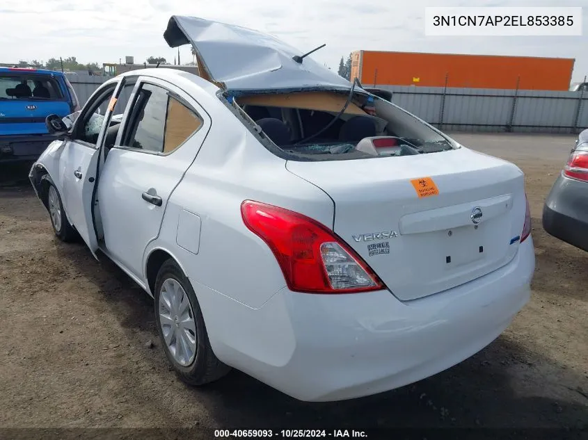 3N1CN7AP2EL853385 2014 Nissan Versa 1.6 S