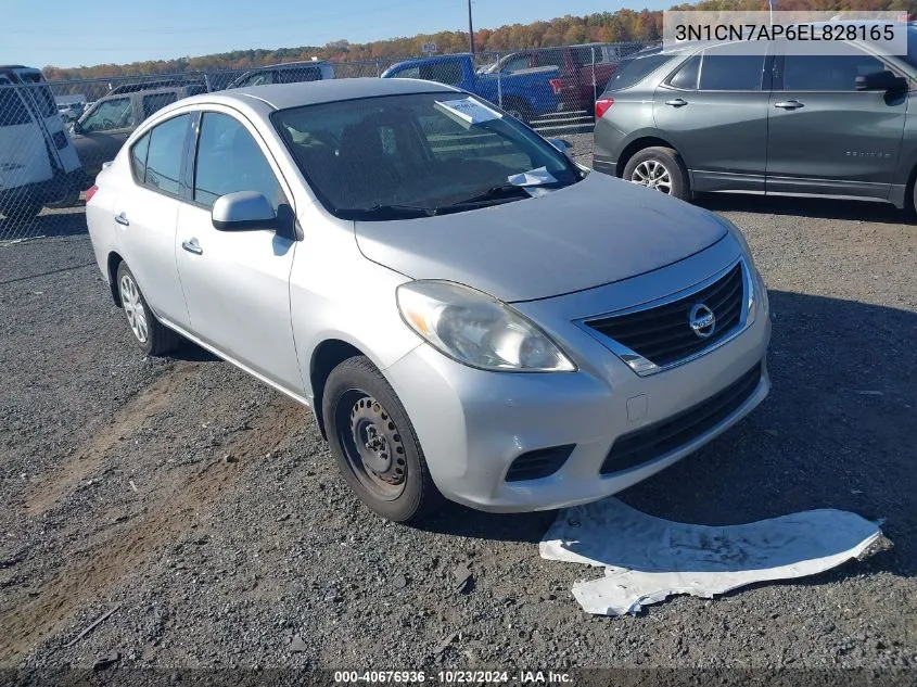 2014 Nissan Versa 1.6 Sv VIN: 3N1CN7AP6EL828165 Lot: 40676936