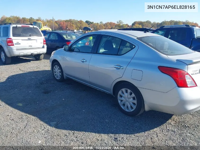 2014 Nissan Versa 1.6 Sv VIN: 3N1CN7AP6EL828165 Lot: 40676936