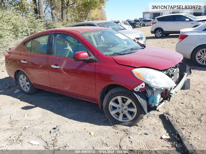 3N1CN7AP5EL833972 2014 Nissan Versa S/S Plus/Sv/Sl