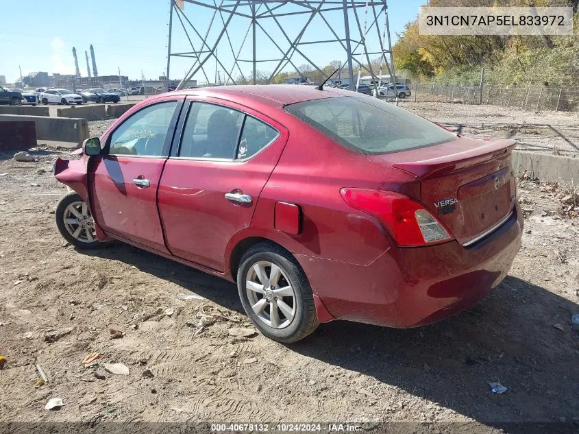 3N1CN7AP5EL833972 2014 Nissan Versa S/S Plus/Sv/Sl