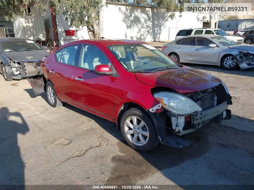 2014 Nissan Versa 1.6 Sv VIN: 3N1CN7AP9EL859331 Lot: 40696661