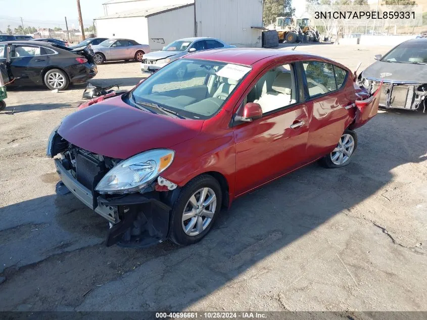 2014 Nissan Versa 1.6 Sv VIN: 3N1CN7AP9EL859331 Lot: 40696661