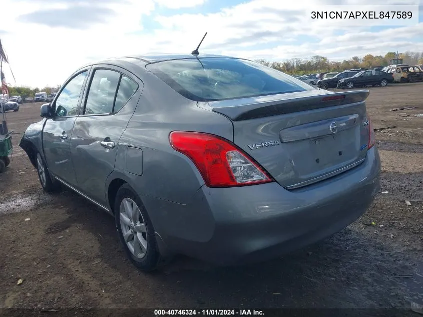 2014 Nissan Versa 1.6 Sv VIN: 3N1CN7APXEL847589 Lot: 40746324