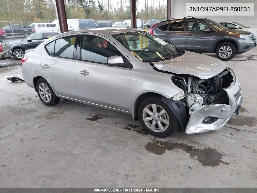 2014 Nissan Versa 1.6 Sv VIN: 3N1CN7AP9EL850631 Lot: 40753236