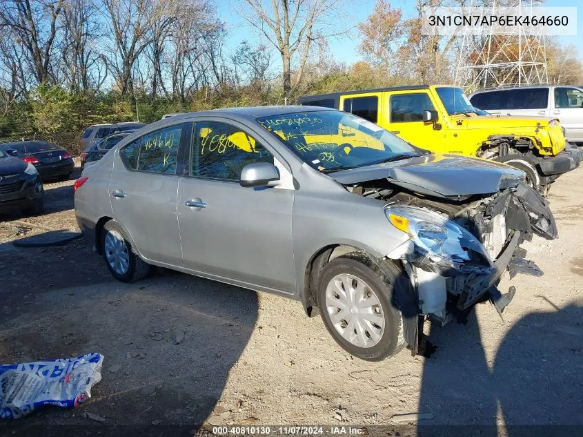 2014 Nissan Versa 1.6 S/1.6 S+/1.6 Sl/1.6 Sv VIN: 3N1CN7AP6EK464660 Lot: 40810130