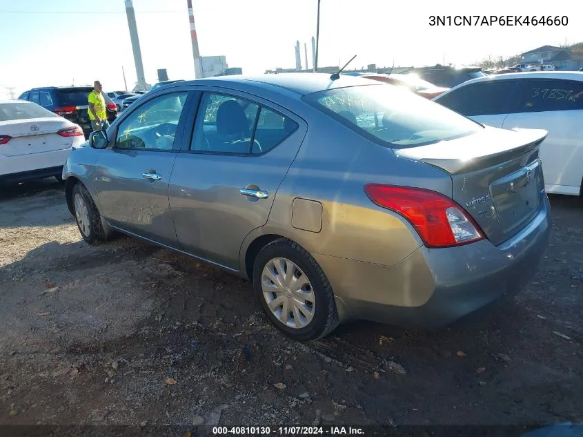 2014 Nissan Versa 1.6 S/1.6 S+/1.6 Sl/1.6 Sv VIN: 3N1CN7AP6EK464660 Lot: 40810130