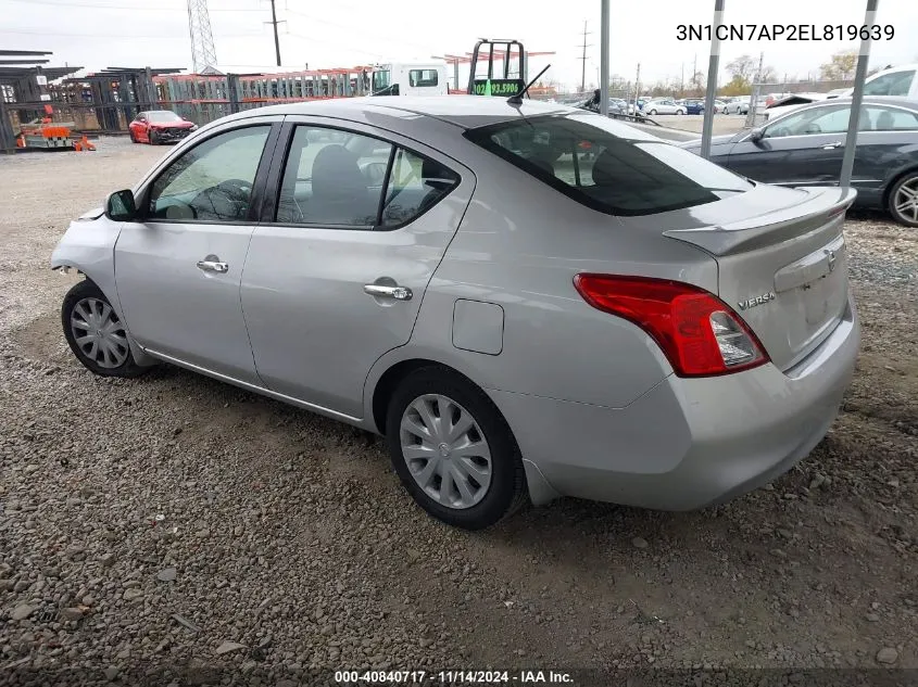 3N1CN7AP2EL819639 2014 Nissan Versa 1.6 Sv