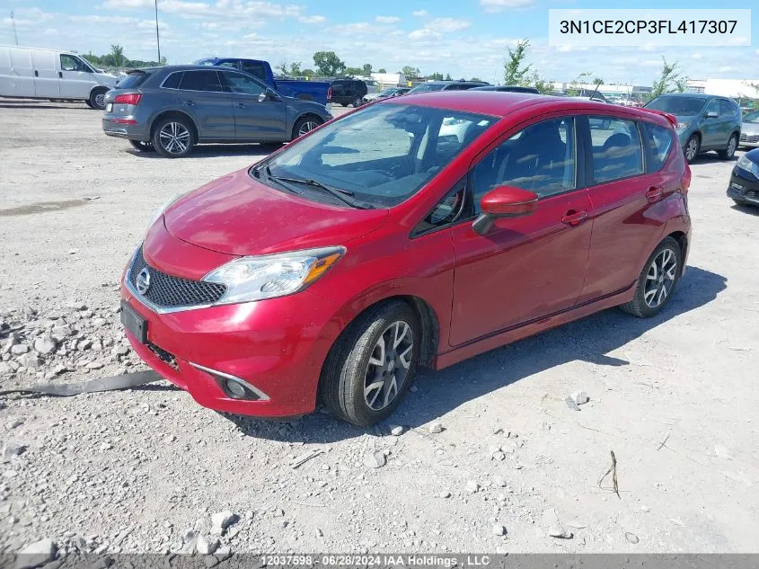 2015 Nissan Versa Note S/S Plus/Sv/Sl/Sr VIN: 3N1CE2CP3FL417307 Lot: 12037598