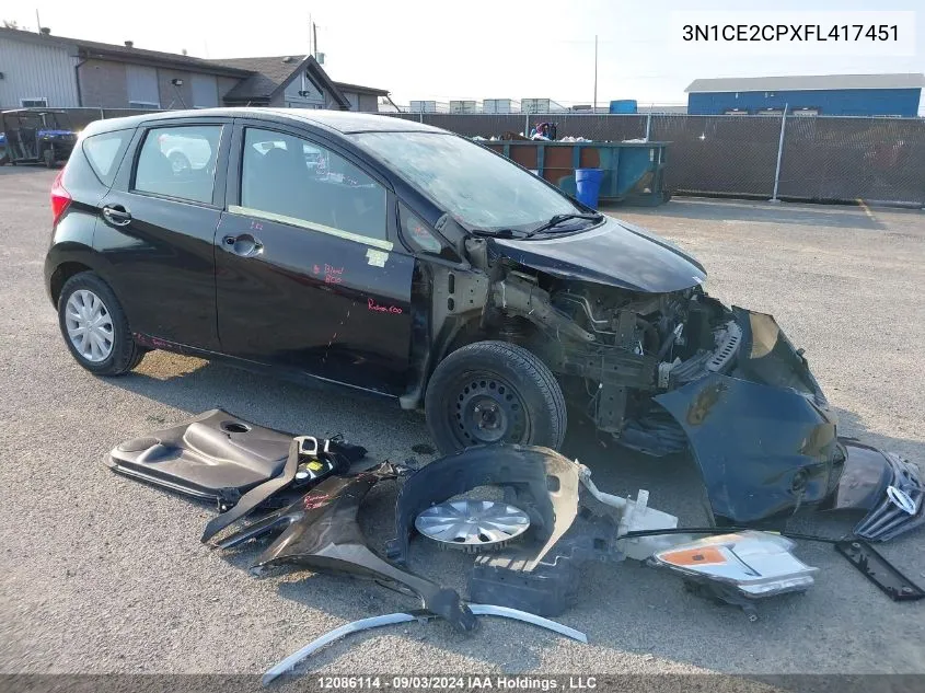 3N1CE2CPXFL417451 2015 Nissan Versa Note