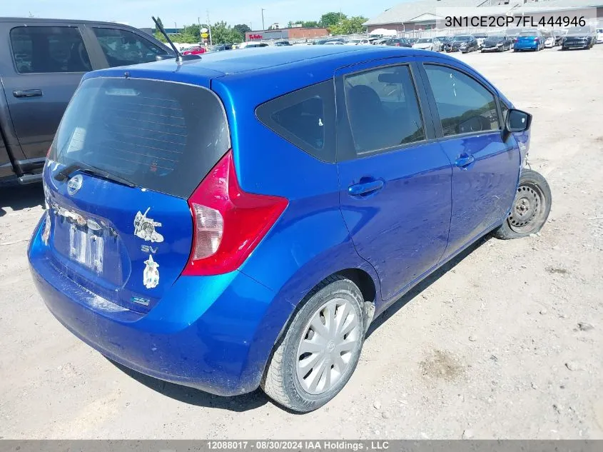 2015 Nissan Versa Note VIN: 3N1CE2CP7FL444946 Lot: 12088017