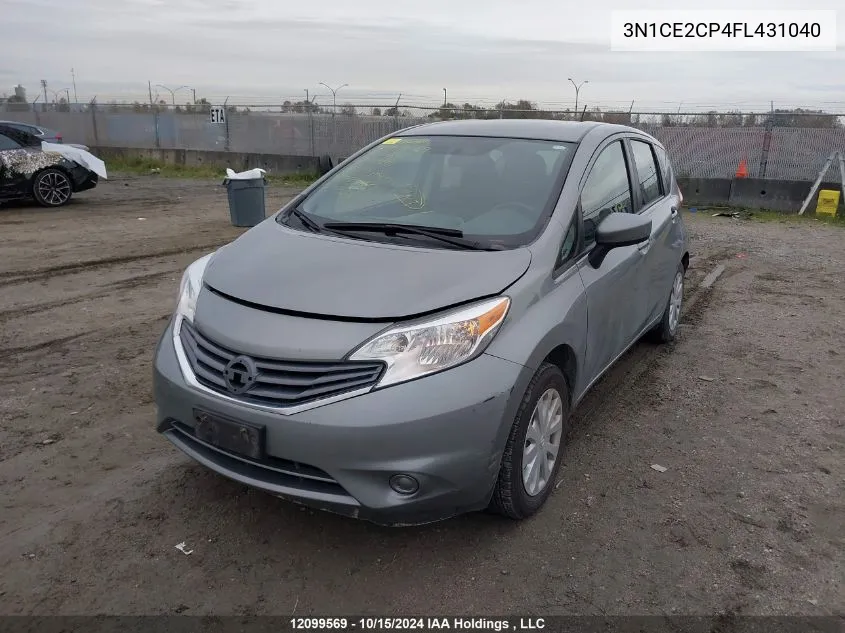 2015 Nissan Versa Note VIN: 3N1CE2CP4FL431040 Lot: 12099569