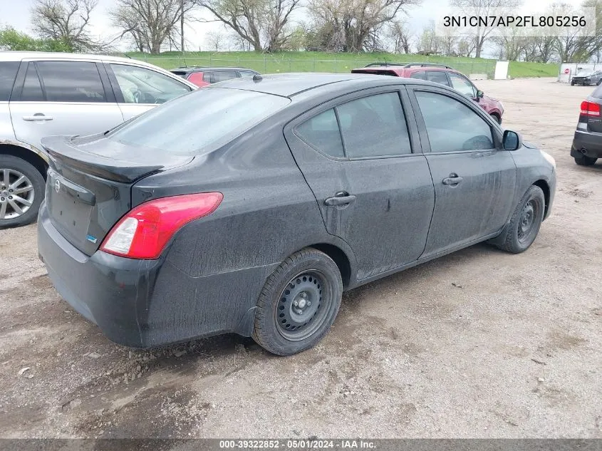 2015 Nissan Versa 1.6 S+ VIN: 3N1CN7AP2FL805256 Lot: 39322852