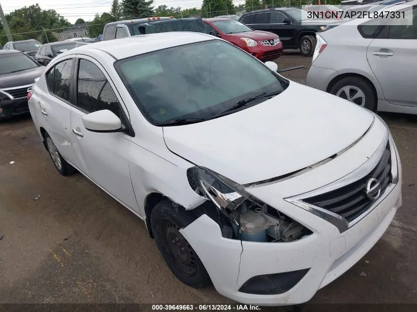 2015 Nissan Versa 1.6 Sv VIN: 3N1CN7AP2FL847331 Lot: 39649663