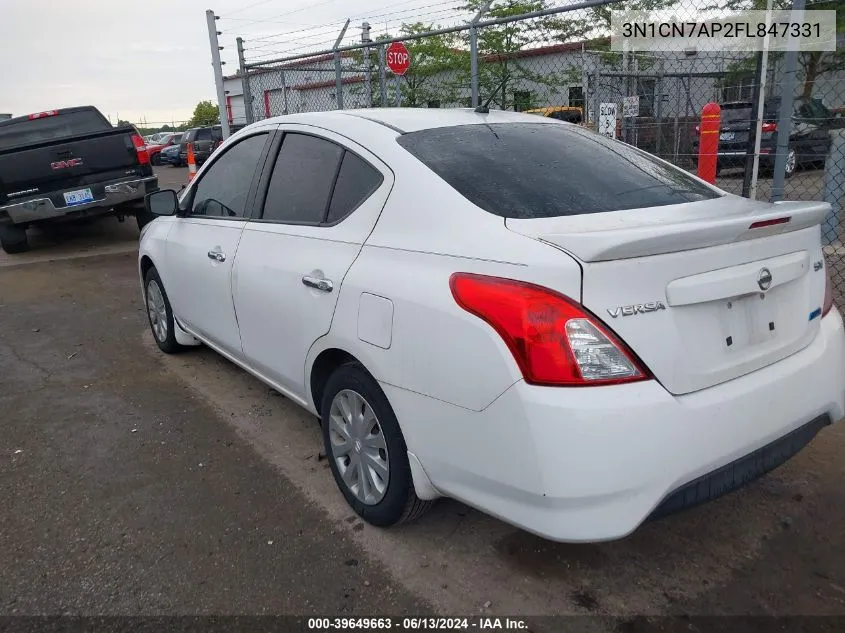 2015 Nissan Versa 1.6 Sv VIN: 3N1CN7AP2FL847331 Lot: 39649663