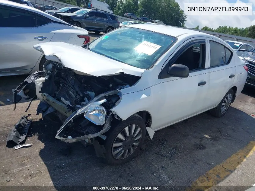 3N1CN7AP7FL899943 2015 Nissan Versa 1.6 S+