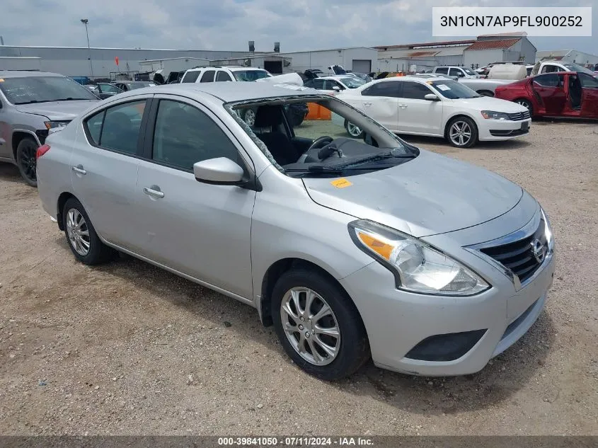 2015 Nissan Versa 1.6 S/1.6 S+/1.6 Sl/1.6 Sv VIN: 3N1CN7AP9FL900252 Lot: 39841050