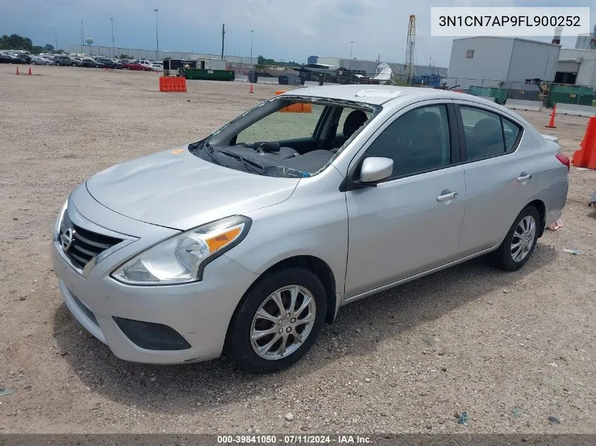 2015 Nissan Versa 1.6 S/1.6 S+/1.6 Sl/1.6 Sv VIN: 3N1CN7AP9FL900252 Lot: 39841050