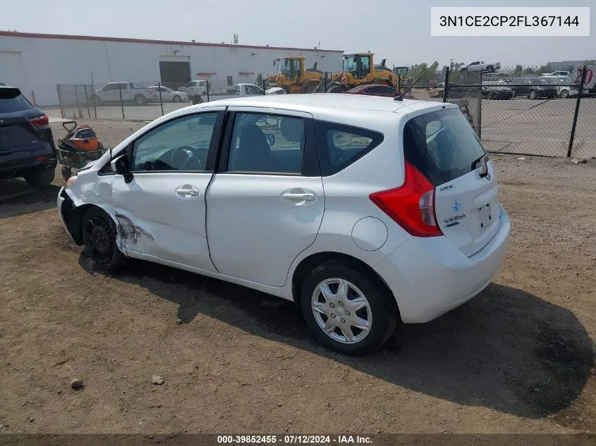 2015 Nissan Versa Note Sv VIN: 3N1CE2CP2FL367144 Lot: 39852455