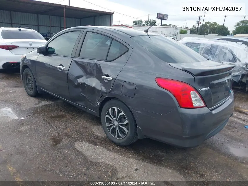 3N1CN7APXFL942087 2015 Nissan Versa 1.6 Sv