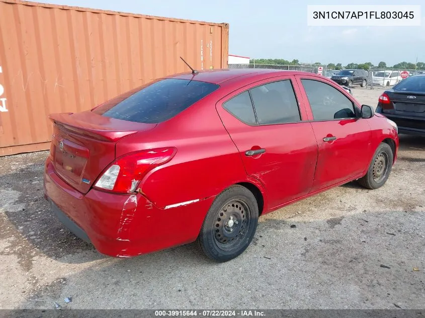 3N1CN7AP1FL803045 2015 Nissan Versa 1.6 S+