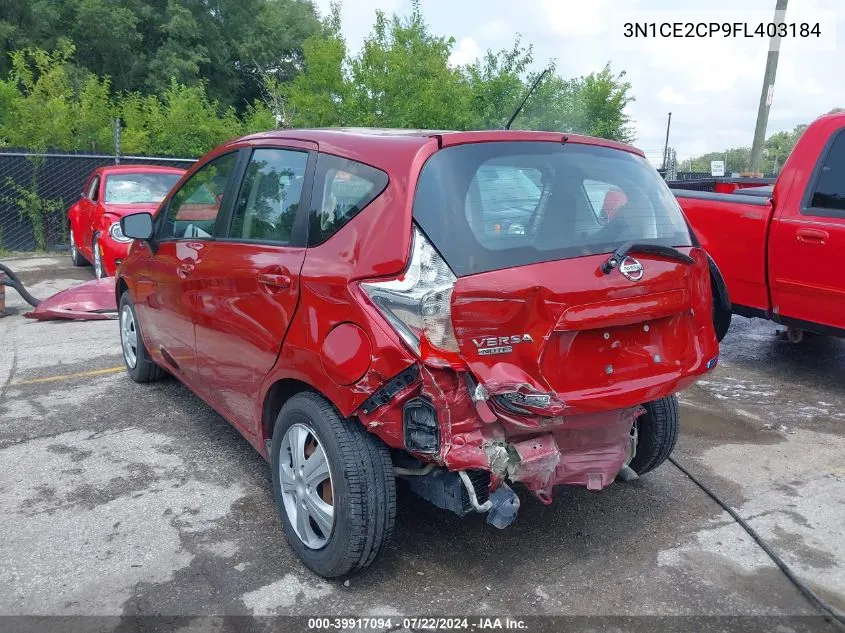 2015 Nissan Versa Note S (Sr)/S Plus/Sl/Sr/Sv VIN: 3N1CE2CP9FL403184 Lot: 39917094