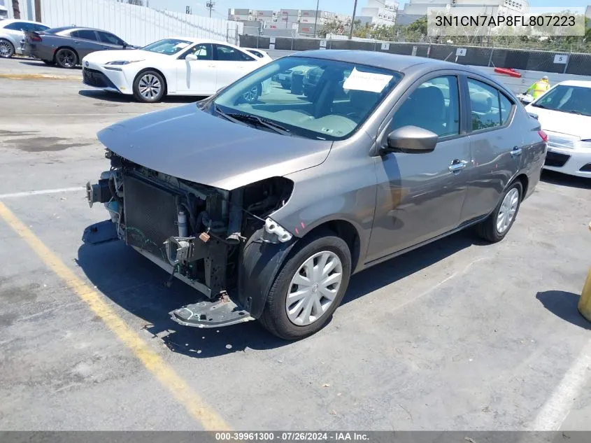 2015 Nissan Versa 1.6 S/1.6 S+/1.6 Sl/1.6 Sv VIN: 3N1CN7AP8FL807223 Lot: 39961300