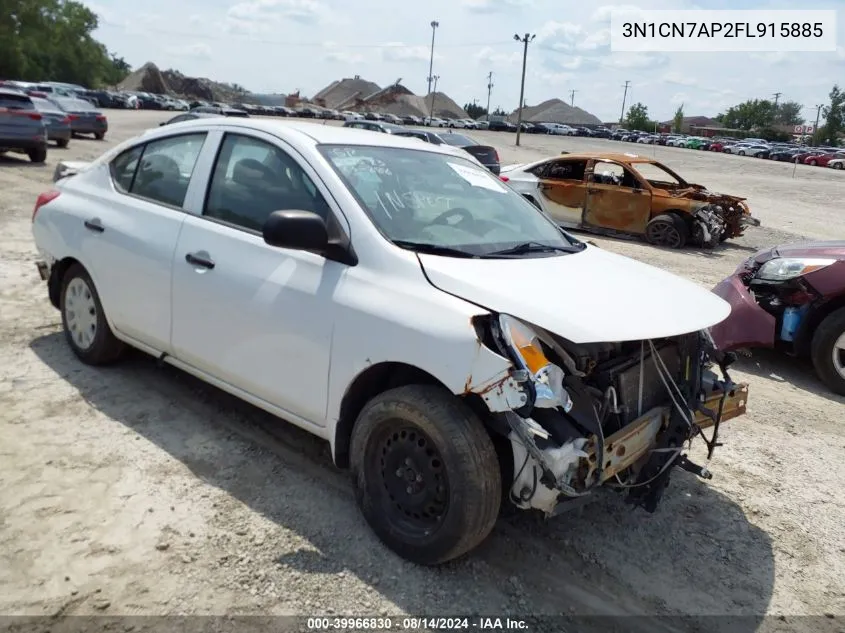 2015 Nissan Versa 1.6 S VIN: 3N1CN7AP2FL915885 Lot: 39966830