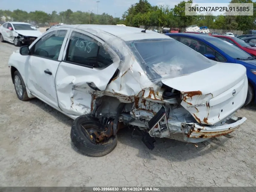 2015 Nissan Versa 1.6 S VIN: 3N1CN7AP2FL915885 Lot: 39966830