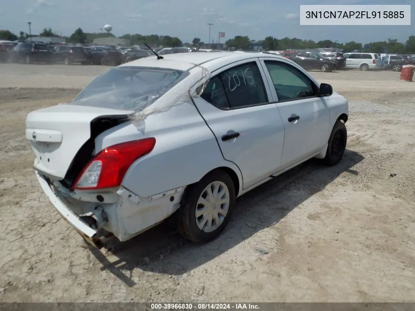 2015 Nissan Versa 1.6 S VIN: 3N1CN7AP2FL915885 Lot: 39966830