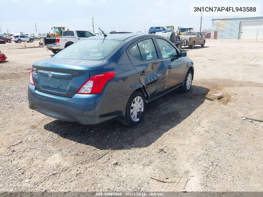 3N1CN7AP4FL943588 2015 Nissan Versa 1.6 S