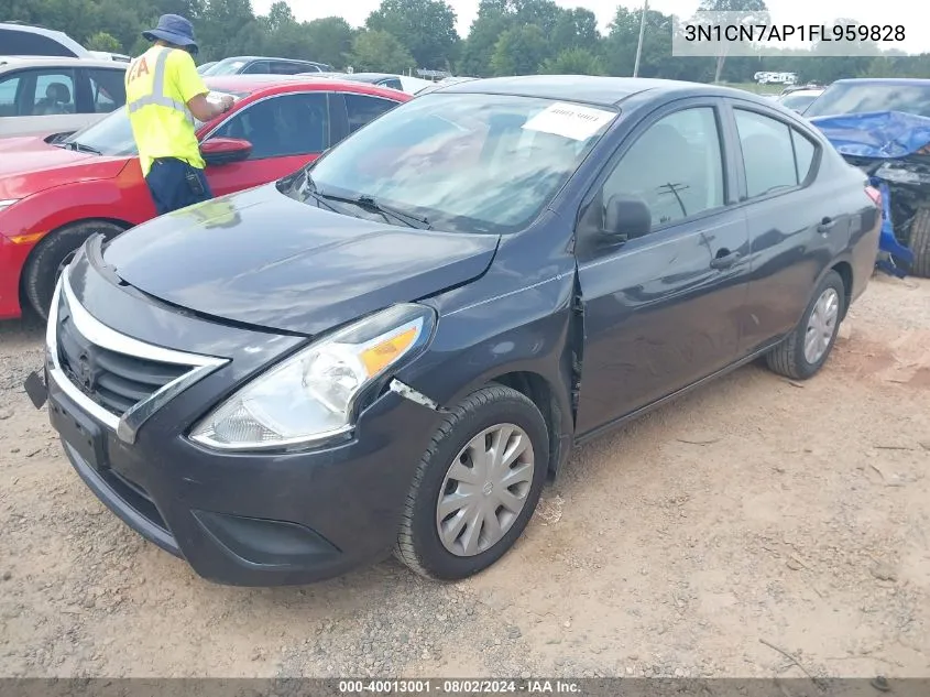 2015 Nissan Versa 1.6 S VIN: 3N1CN7AP1FL959828 Lot: 40013001