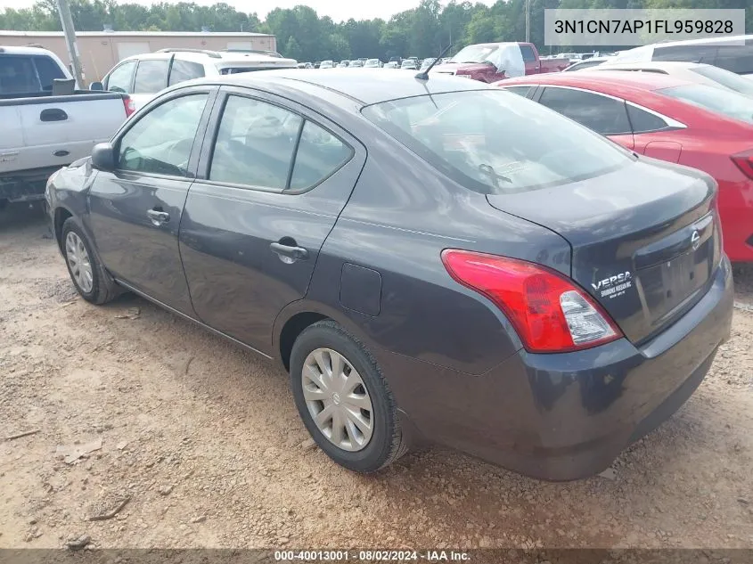 2015 Nissan Versa 1.6 S VIN: 3N1CN7AP1FL959828 Lot: 40013001