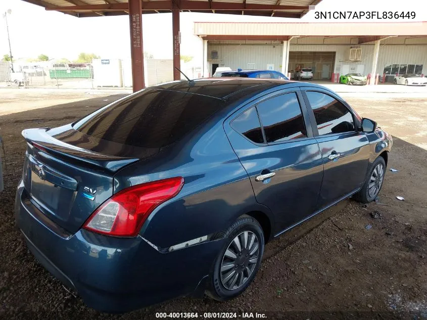 3N1CN7AP3FL836449 2015 Nissan Versa 1.6 Sv