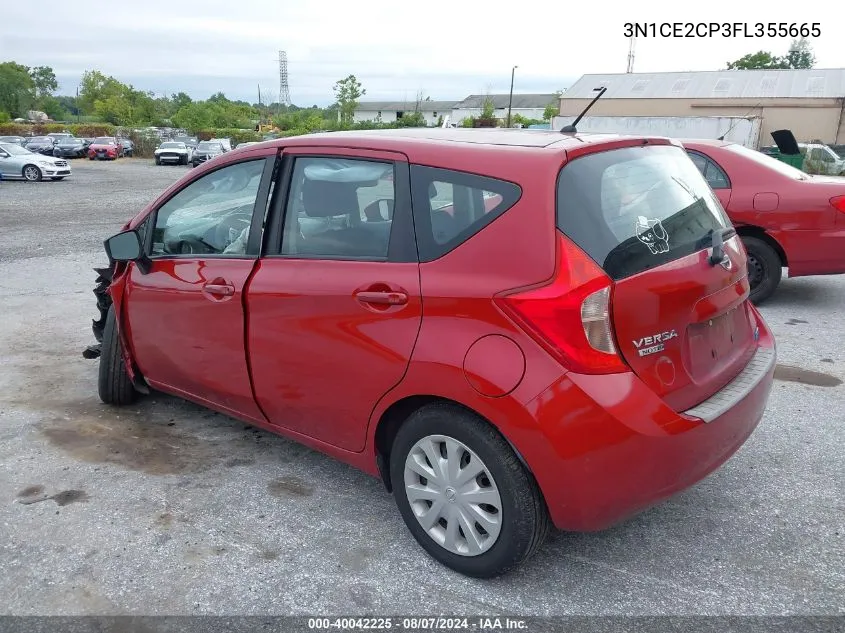 2015 Nissan Versa Note S Plus VIN: 3N1CE2CP3FL355665 Lot: 40042225